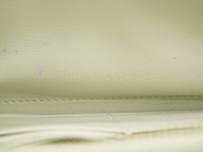 Saint Laurent Tiny Monogram Zip Around Wallet Leather, ECRU, LEATHER, Wallets