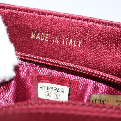 Chanel Flap shoulder Bag Satin, RED, SATIN, Shoulder bag