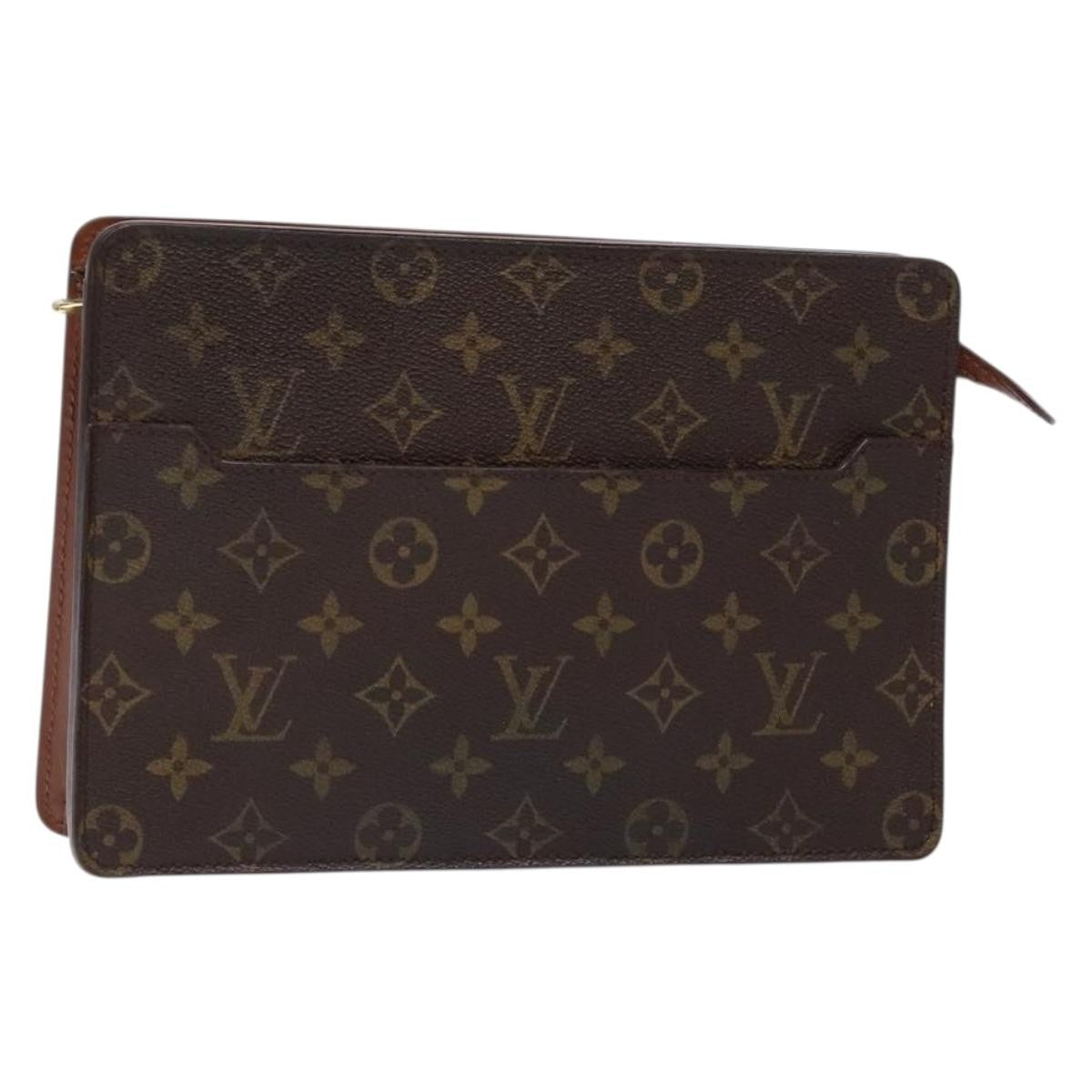 Louis Vuitton Pochette Homme Monogram Canvas, BROWN, CANVAS, Clutche & pouche