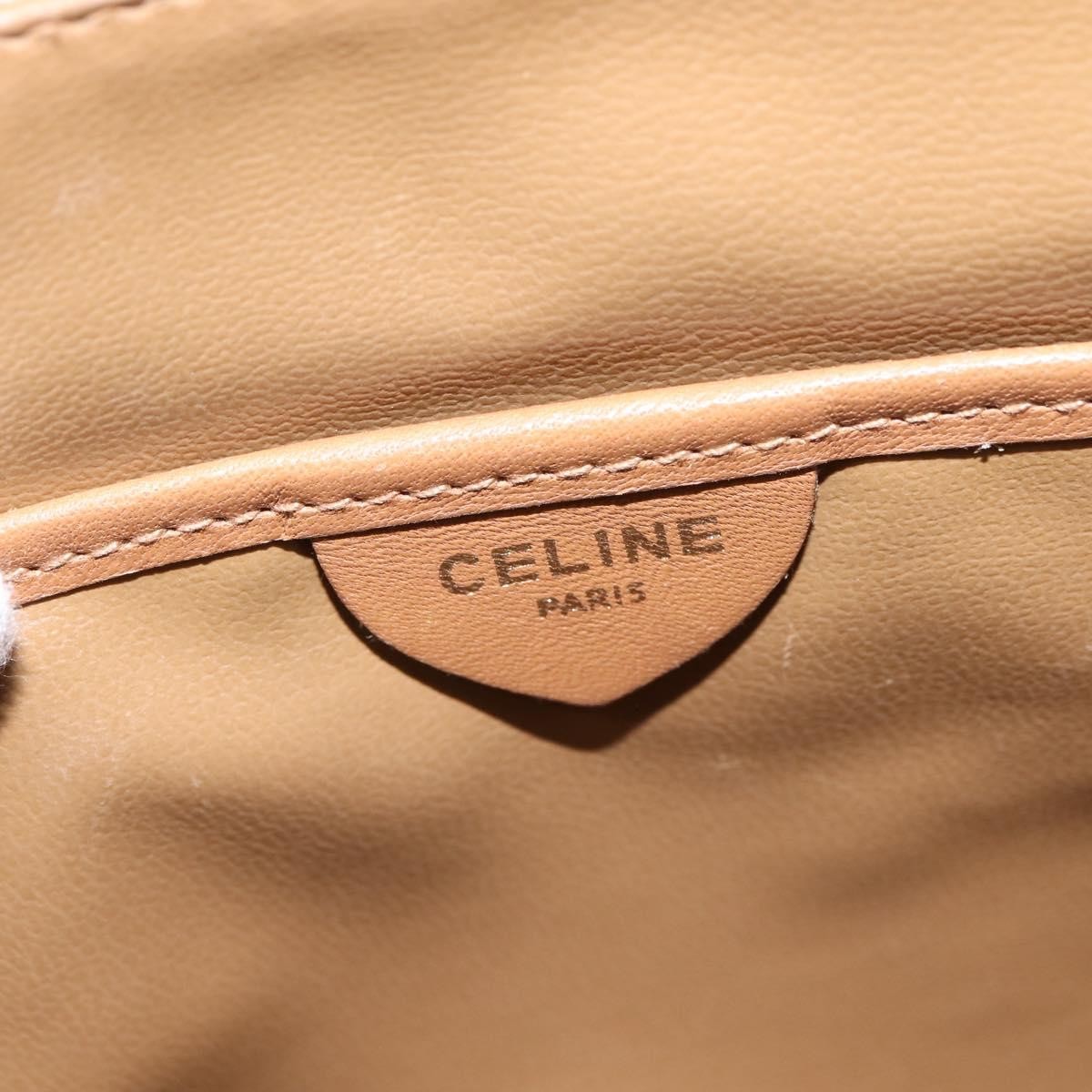 Celine Macadam Shoulder Bag PVC Leather, BEIGE, CANVAS, Shoulder bag