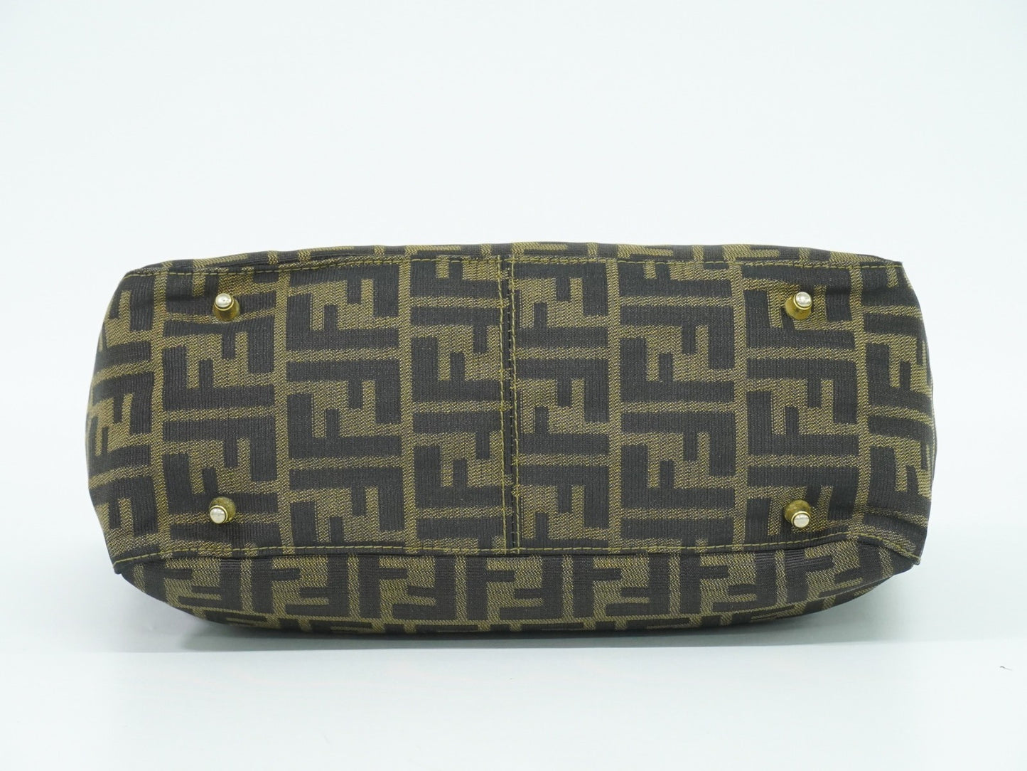 Fendi Vintage Zucca Handbag Zucca, BROWN, CANVAS, Handbag