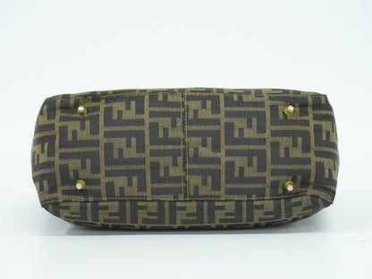 Fendi Vintage Zucca Handbag Zucca, BROWN, CANVAS, Handbag