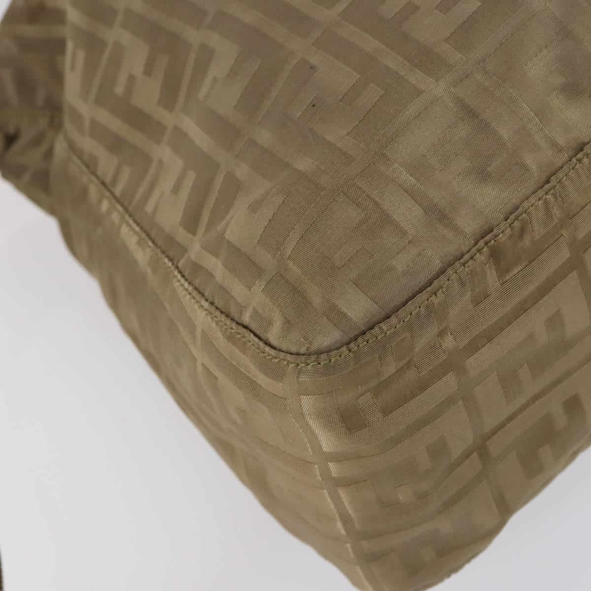 Fendi Logo Zucca Shoulder Bag Zucca, BEIGE, NYLON, Shoulder bag