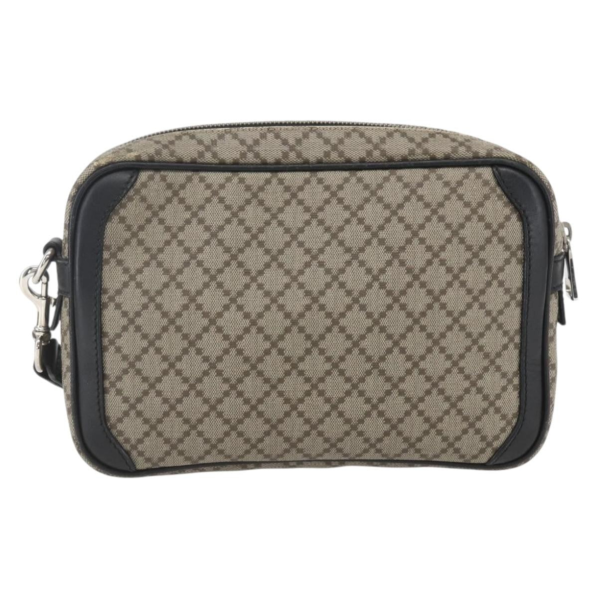 Gucci Wristlet Clutch Diamante Canvas, BEIGE, PVC, Clutche & pouche