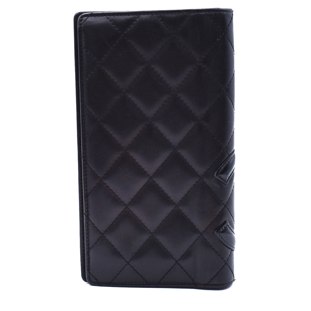 Chanel Cambon Bifold Wallet Quilted Lambskin, BLACK, LEATHER, Wallets