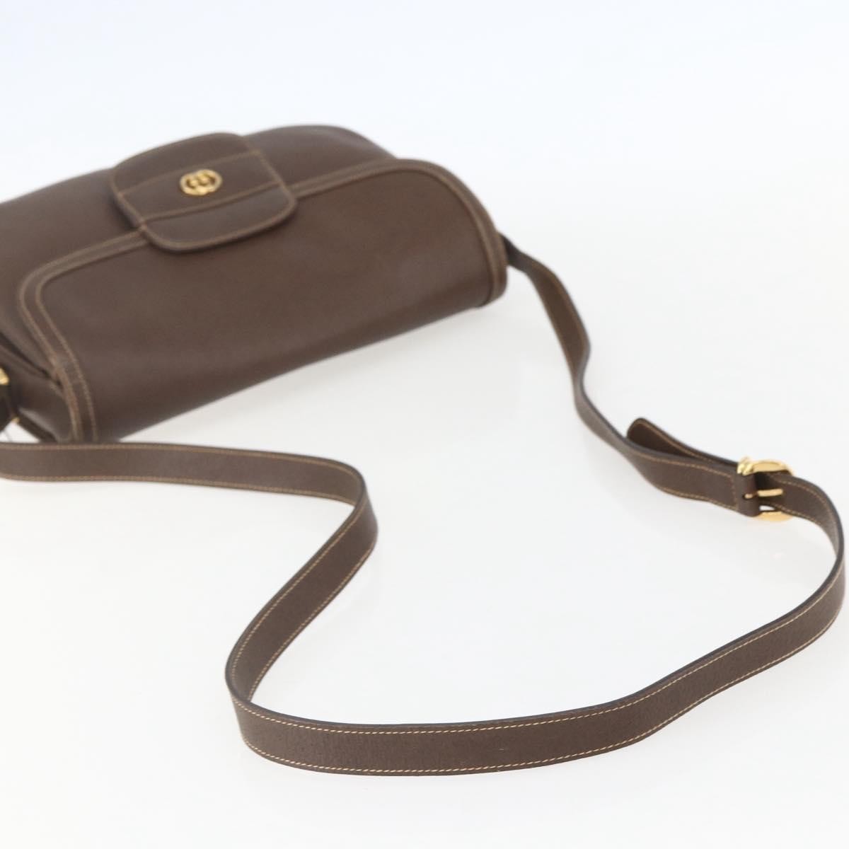 Gucci Vintage Shoulder Bag Leather, BROWN, LEATHER, Shoulder bag