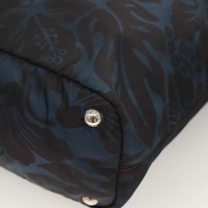 Prada Convertible Tote Printed Tessuto with Saffiano, BLUE, NYLON, Tote bag