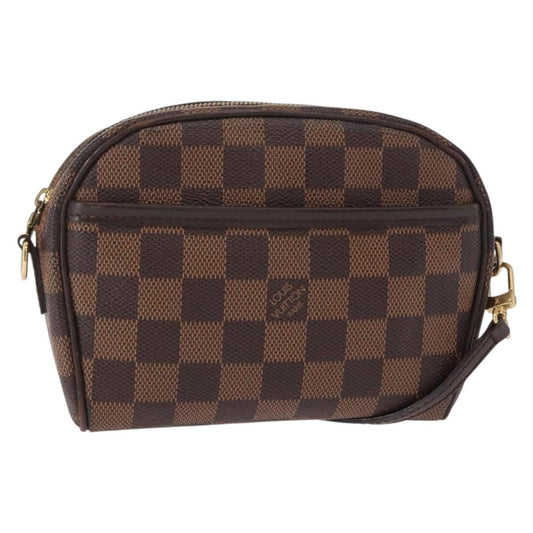 Louis Vuitton Ipanema Pochette Damier, BROWN, CANVAS, Clutche & pouche