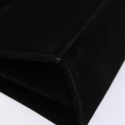 Salvatore Ferragamo Convertible Top Handle Bag Leather, BLACK, SUEDE, Handbag