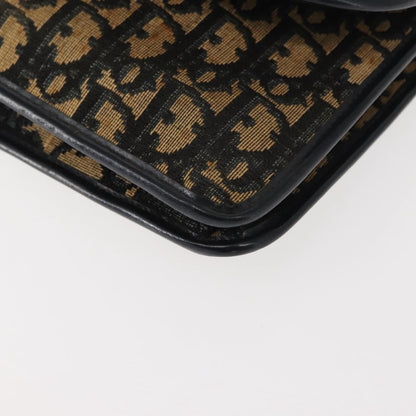 Christian Dior Vintage Trotter Shoulder Bag Canvas, NAVY, CANVAS, Shoulder bag