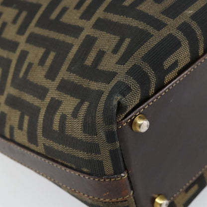 Fendi Vintage Zip Tote Zucca Canvas, BROWN, CANVAS, Tote bag