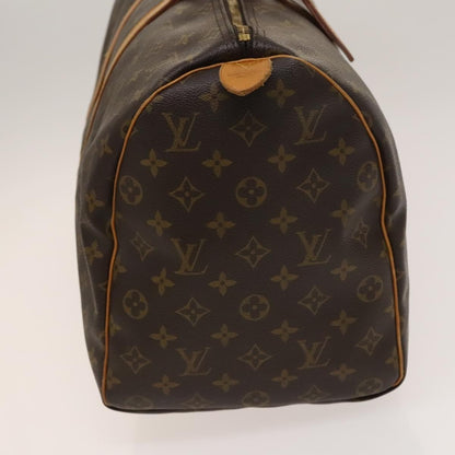 Louis Vuitton Keepall Bag Monogram Canvas, BROWN, CANVAS, Travel bag