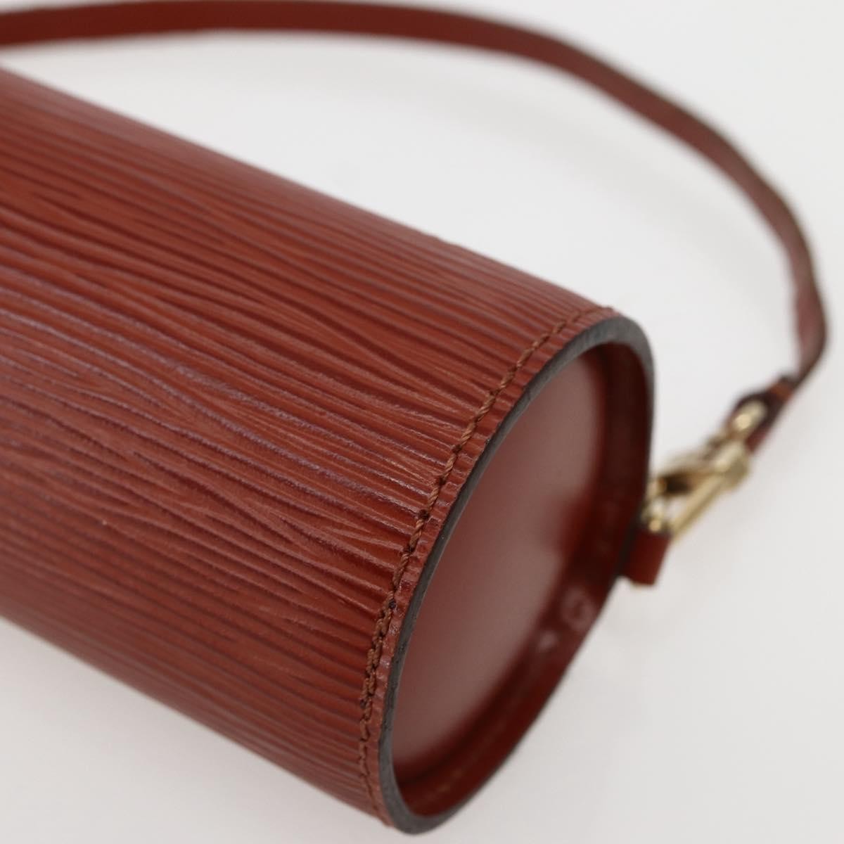 Louis Vuitton Soufflot Pochette Epi Leather, BROWN, LEATHER, Clutche & pouche