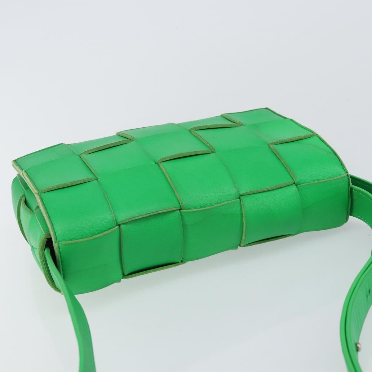 Bottega Veneta Cassette Crossbody Bag Maxi Intrecciato Leather, GREEN, LEATHER, Crossbody bag