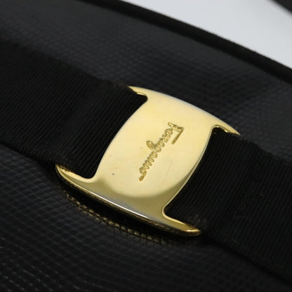 Salvatore Ferragamo Vala Shoulder Bag Leather, BLACK, LEATHER, Shoulder bag