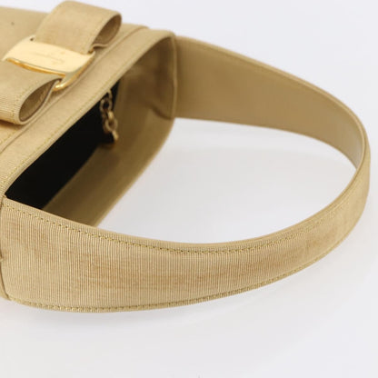 Salvatore Ferragamo Vala Handbag Canvas, YELLOW, CANVAS, Handbag