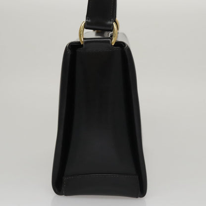 Gucci Vintage Convertible Bamboo Box Crossbody Bag Leather, BLACK, LEATHER, Handbag