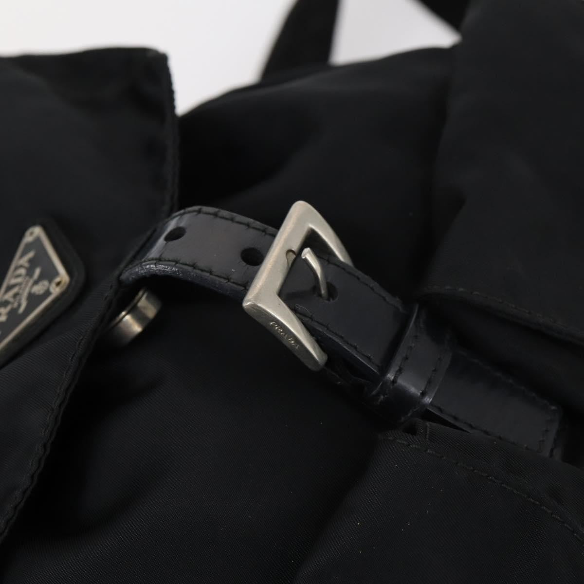 Prada Double Front Pocket Backpack Tessuto, BLACK, NYLON, Backpack