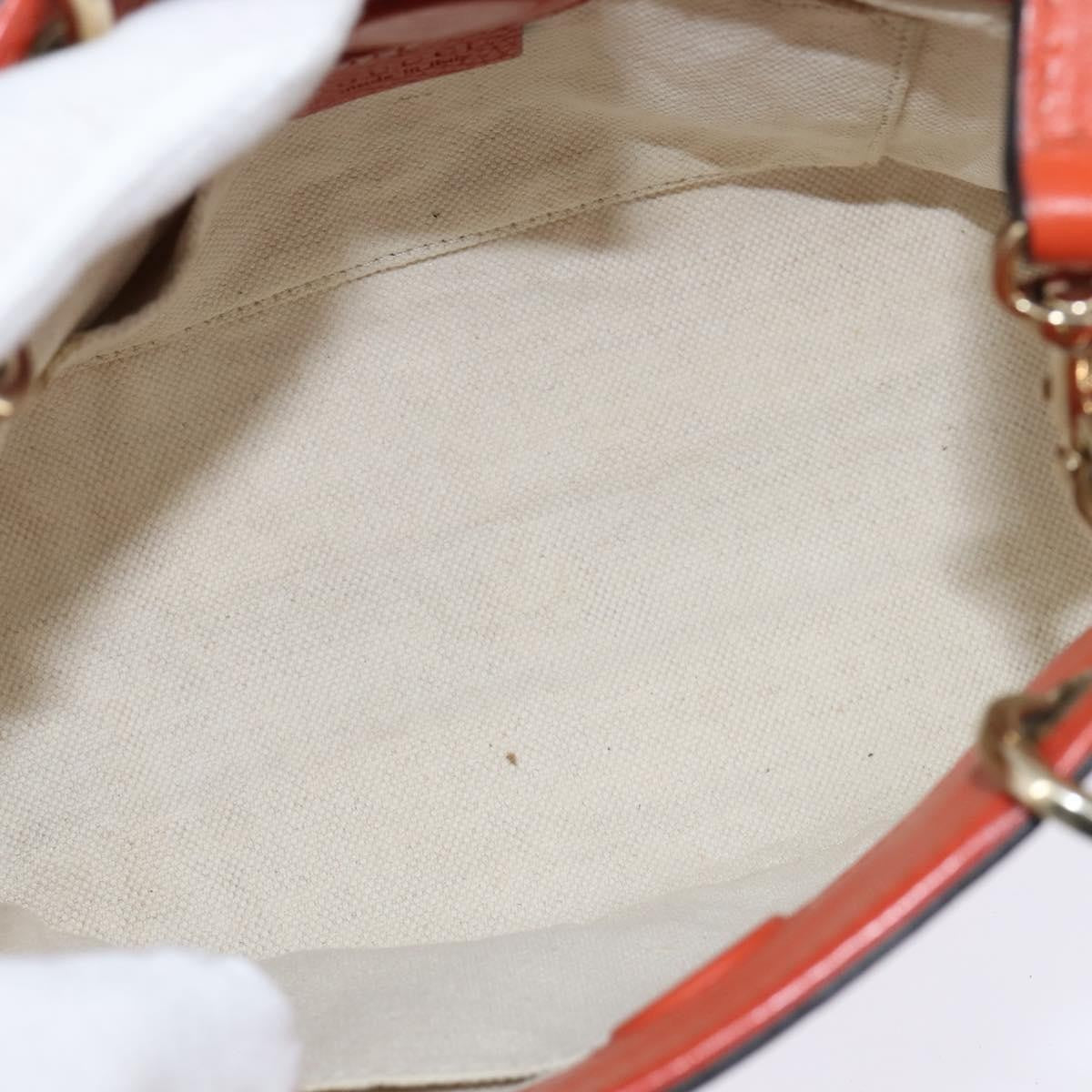 Gucci Bamboo Shopper Tote Leather, ORANGE, LEATHER, Handbag