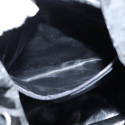 Salvatore Ferragamo Flap Buckle Backpack Printed Neoprene, BLACK, NYLON, Backpack