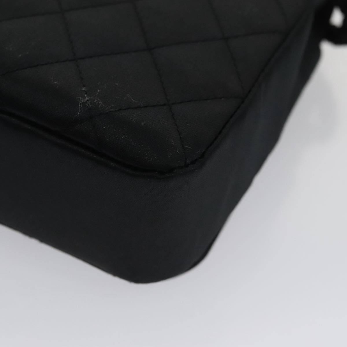 Chanel Camellia Charms Wallet on Chain Silk, BLACK, SATIN, Wallets