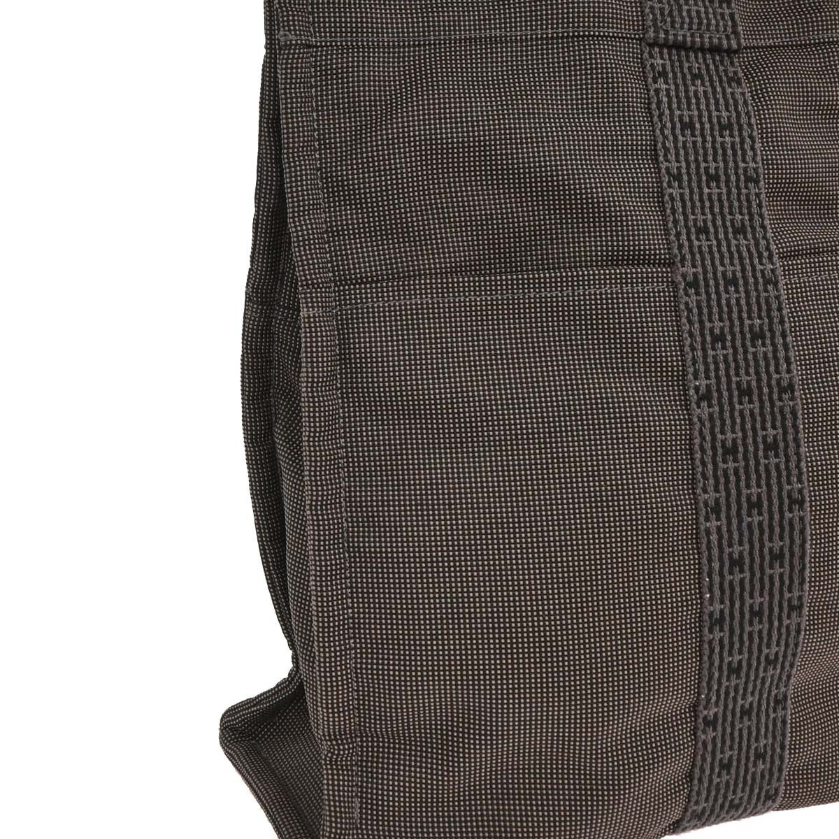 Hermes Fourre Tout Tote Canvas, GRAY, POLYAMIDE, Tote bag