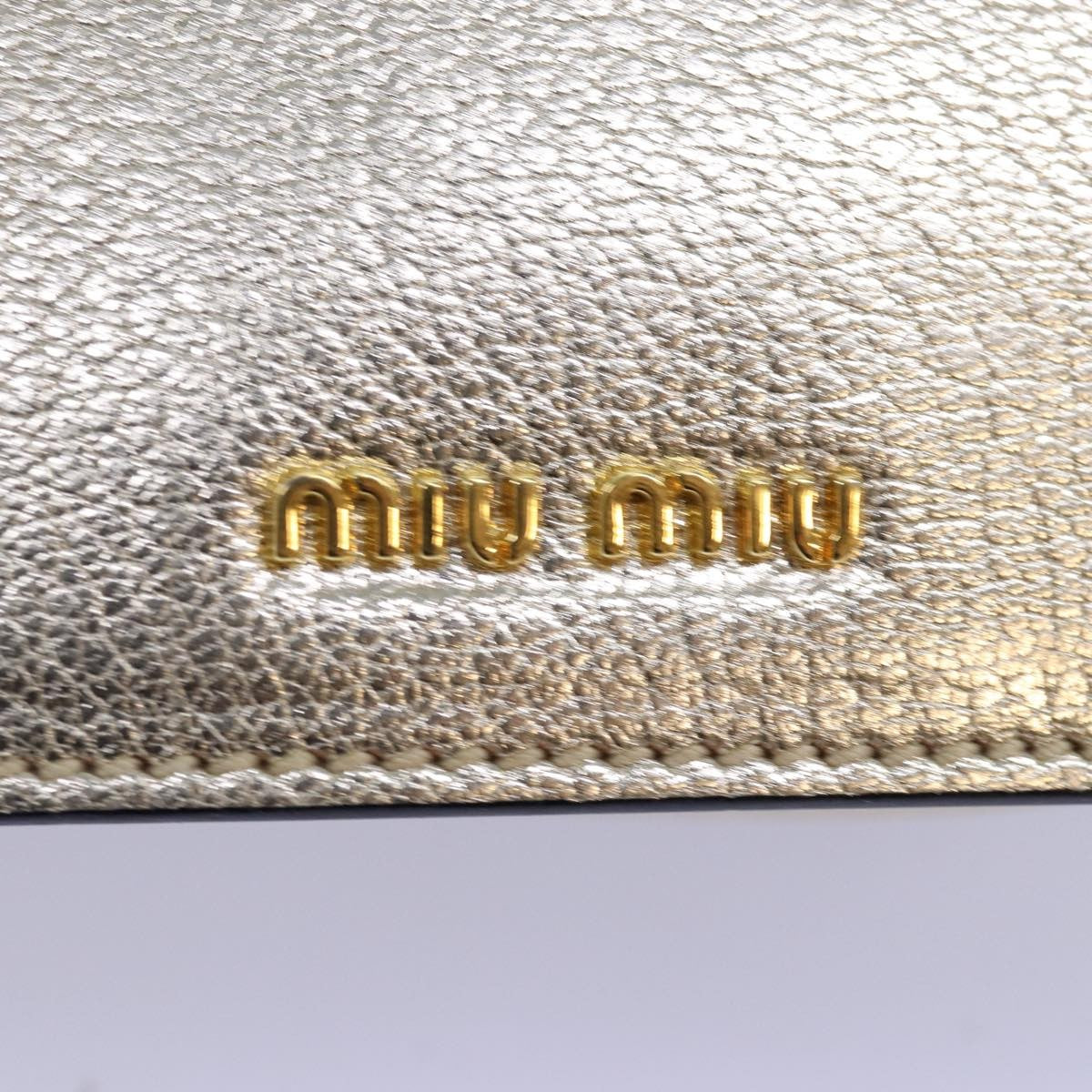 Miu Miu Madras Convertible Compartment Top Handle Bag Leather, GOLD, LEATHER, Handbag
