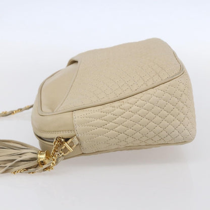 Bally Vintage Shoulder Bag Quilted leather, Ecru, Leather, Shoulder Bag