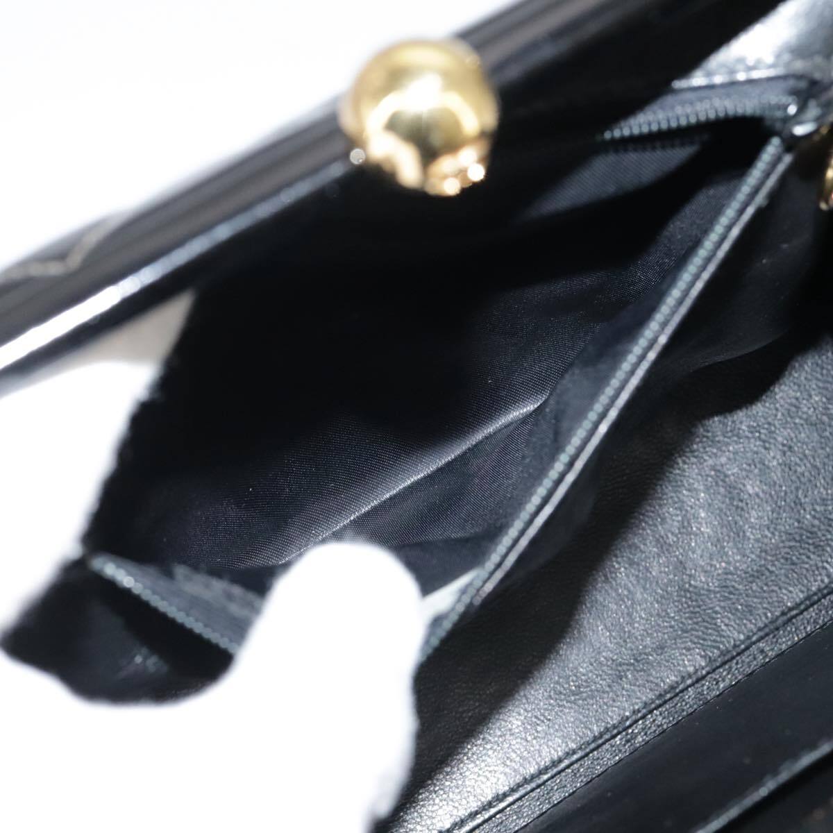 Chanel Vintage Chain Frame Bag Quilted Patent, BLACK, PATENT_LEATHER, Handbag