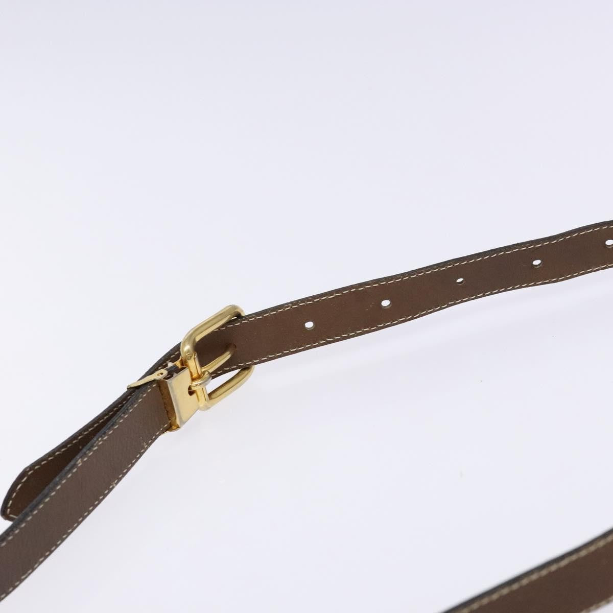 Christian Dior Vintage CD Flap Shoulder Bag Leather, BROWN, LEATHER, Shoulder bag