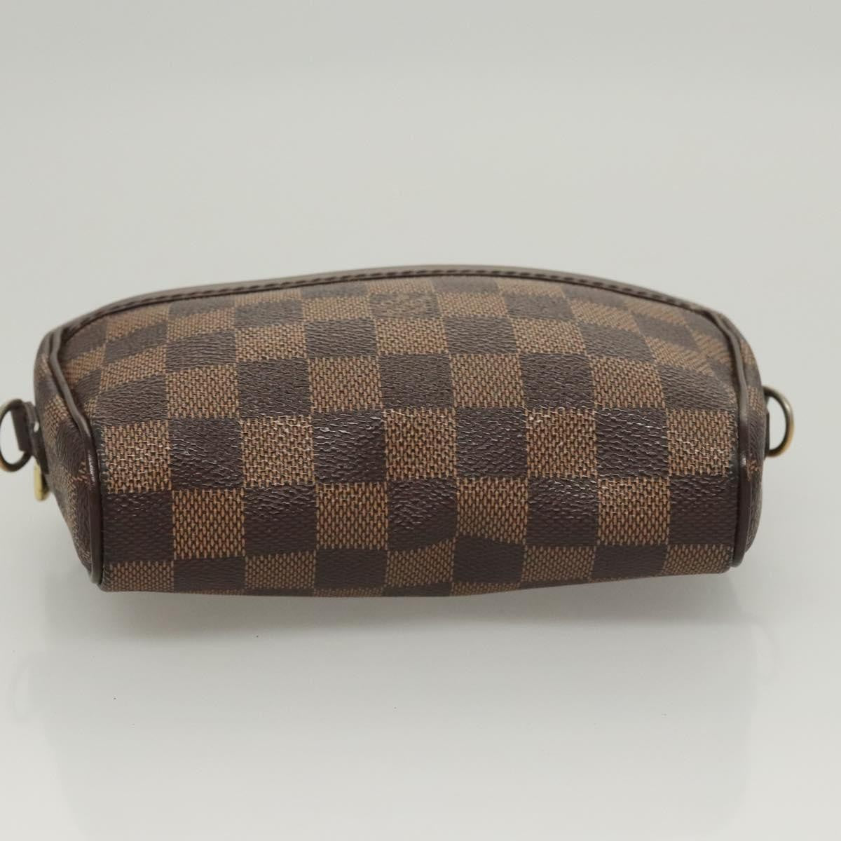 Louis Vuitton Ipanema Pochette Damier, BROWN, CANVAS, Clutche & pouche
