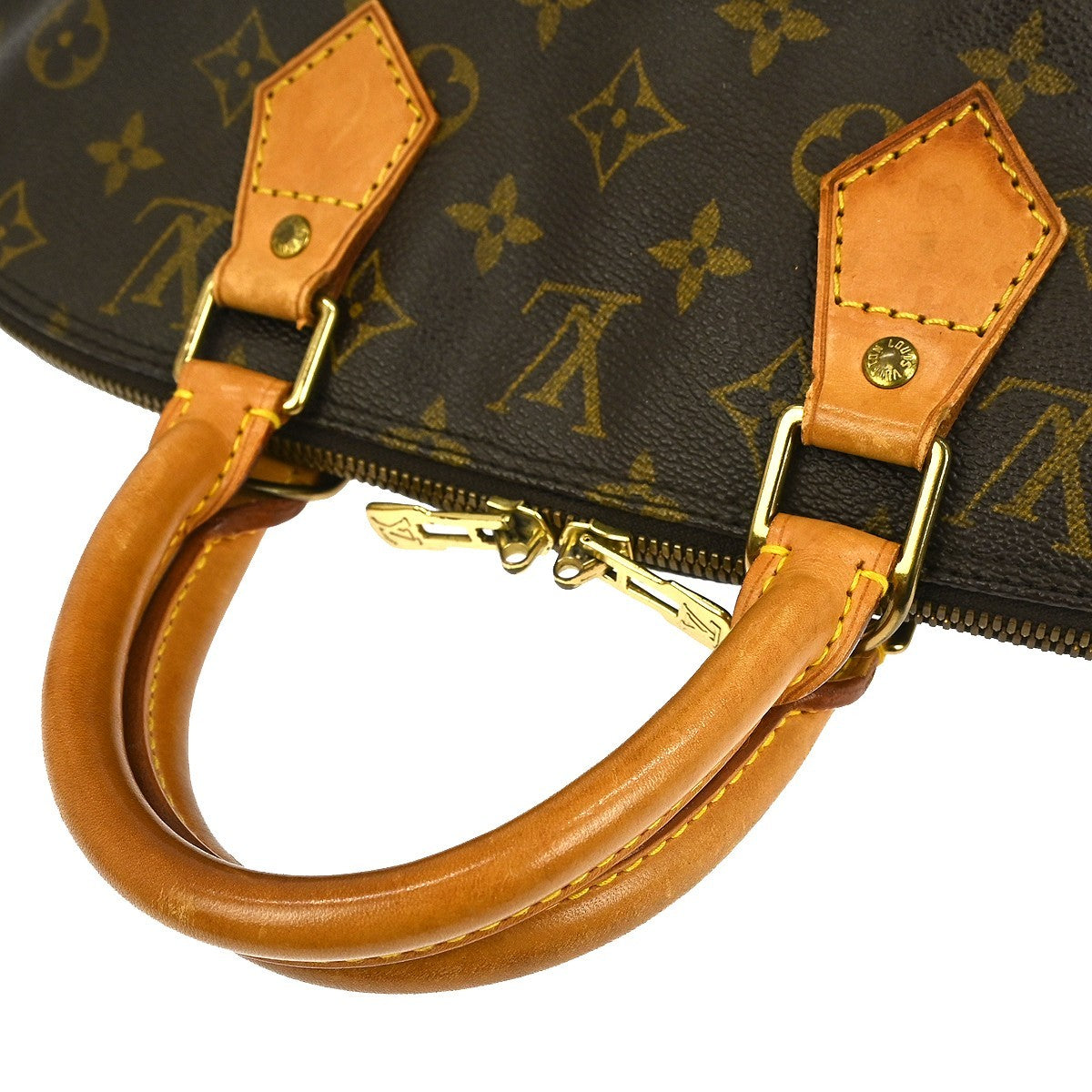 Louis Vuitton Alma Handbag Monogram Canvas, BROWN, CANVAS, Handbag
