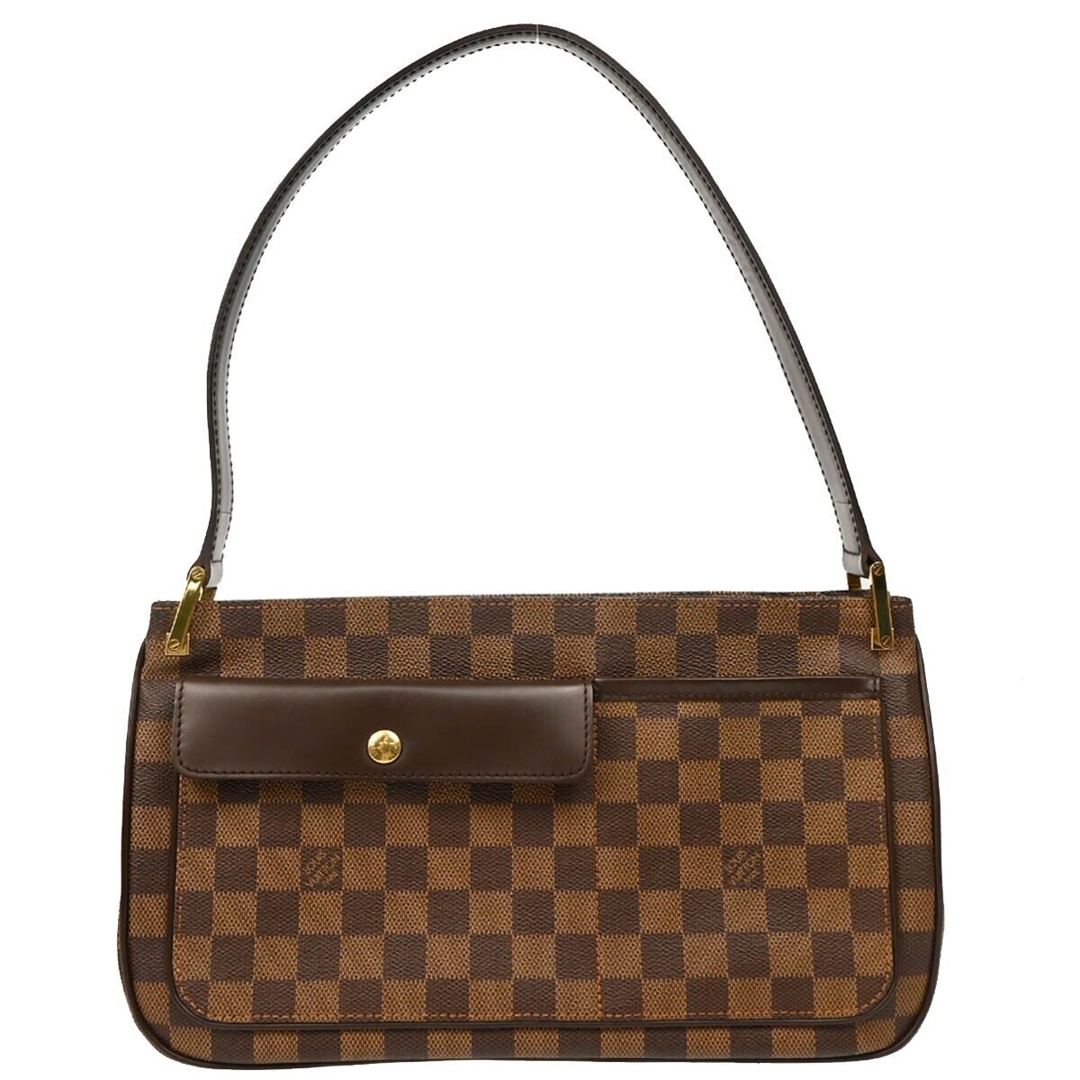 Louis Vuitton Aubagne Bag Damier, BROWN, CANVAS, Shoulder bag