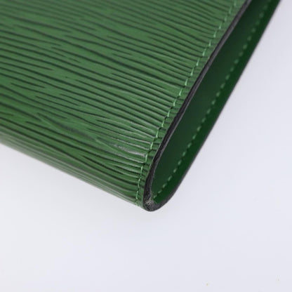 Louis Vuitton Pochette Accessoires Epi Leather, GREEN, LEATHER, Clutche & pouche