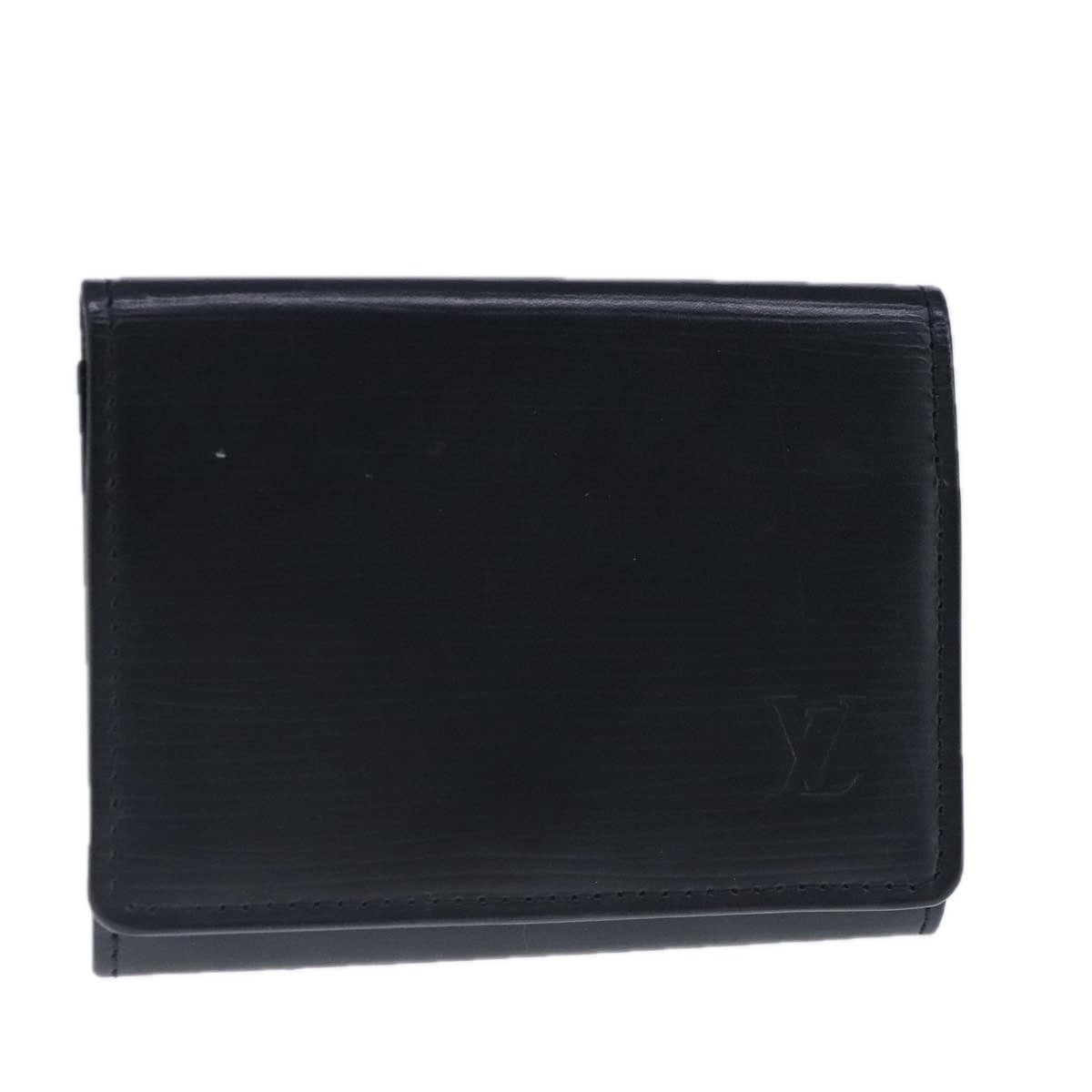Louis Vuitton Envelope Business Card Holder Leather, BLACK, LEATHER, Card Holders