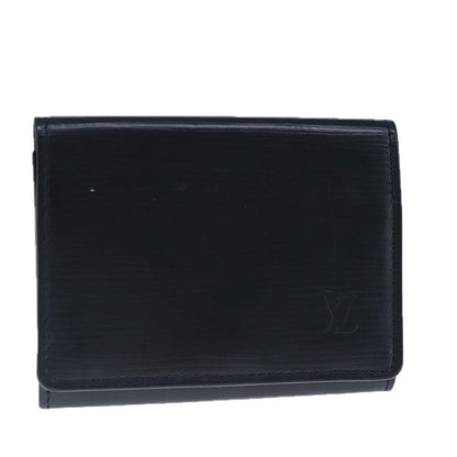Louis Vuitton Envelope Business Card Holder Leather, BLACK, LEATHER, Card Holders