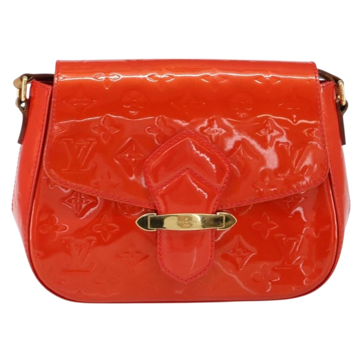 Louis Vuitton Bellflower Handbag Monogram Vernis, RED, PATENT_LEATHER, Shoulder bag
