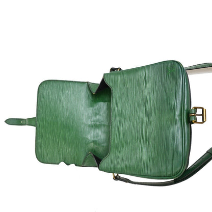 Louis Vuitton Cartouchiere Handbag Epi Leather, GREEN, LEATHER, Handbag