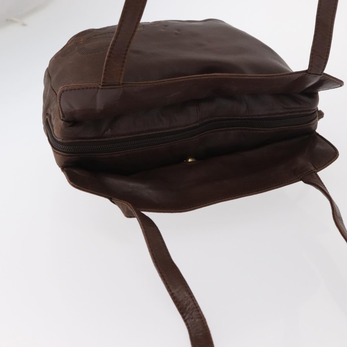 Loewe Anagram Shoulder Bag Leather, BROWN, LEATHER, Shoulder bag