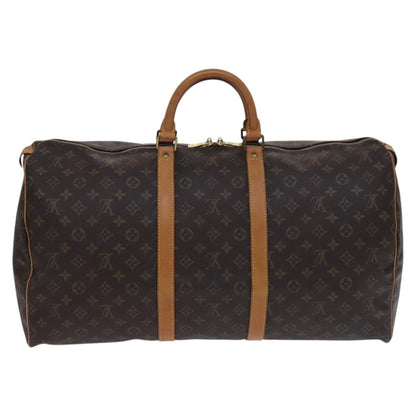 Louis Vuitton Keepall Bag Monogram Canvas, BROWN, CANVAS, Travel bag