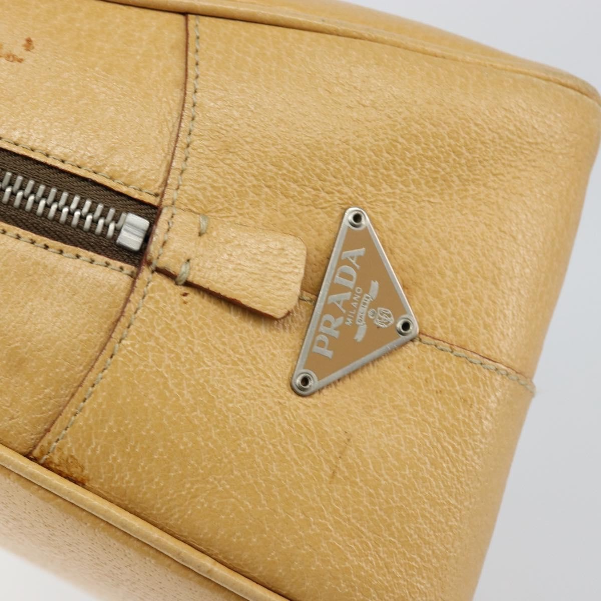 Prada Bauletto Bag Leather, BEIGE, LEATHER, Shoulder bag