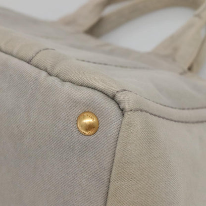 Prada Canapa Convertible Tote Canvas, GRAY, CANVAS, Tote bag