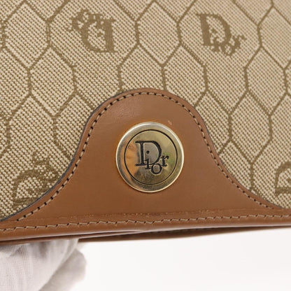 Christian Dior Vintage Honeycomb chain Canvas, BEIGE, CANVAS, Shoulder bag