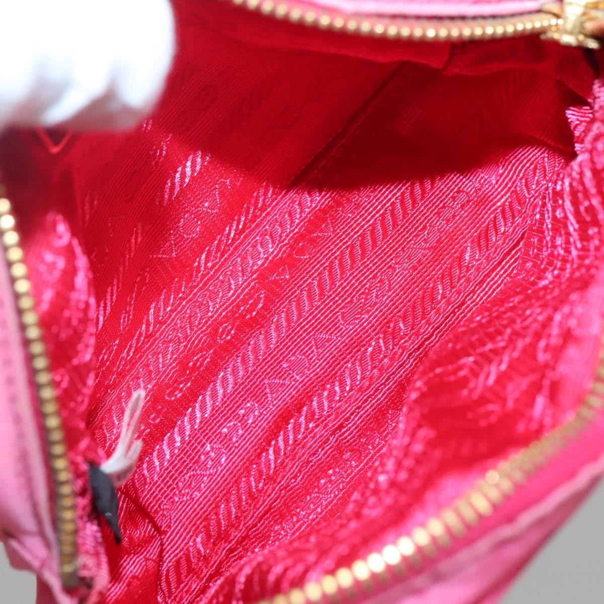 Prada Bow Camera Crossbody Bag Tessuto, PINK, NYLON, Clutche & pouche