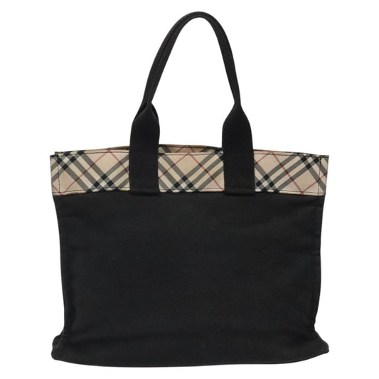 Burberry Nova Check Tote canvas check pattern, BLACK, CANVAS, Tote bag