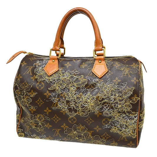 Louis Vuitton Speedy Handbag Limited Edition Monogram Dentelle, Brown, Canvas, Handbag