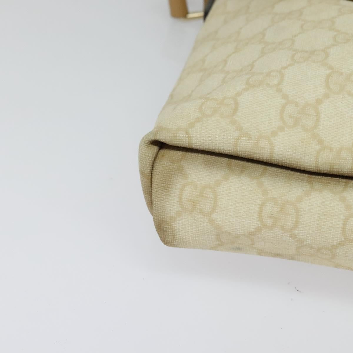 Gucci Flap Messenger GG Coated Canvas, BEIGE, PVC, Shoulder bag