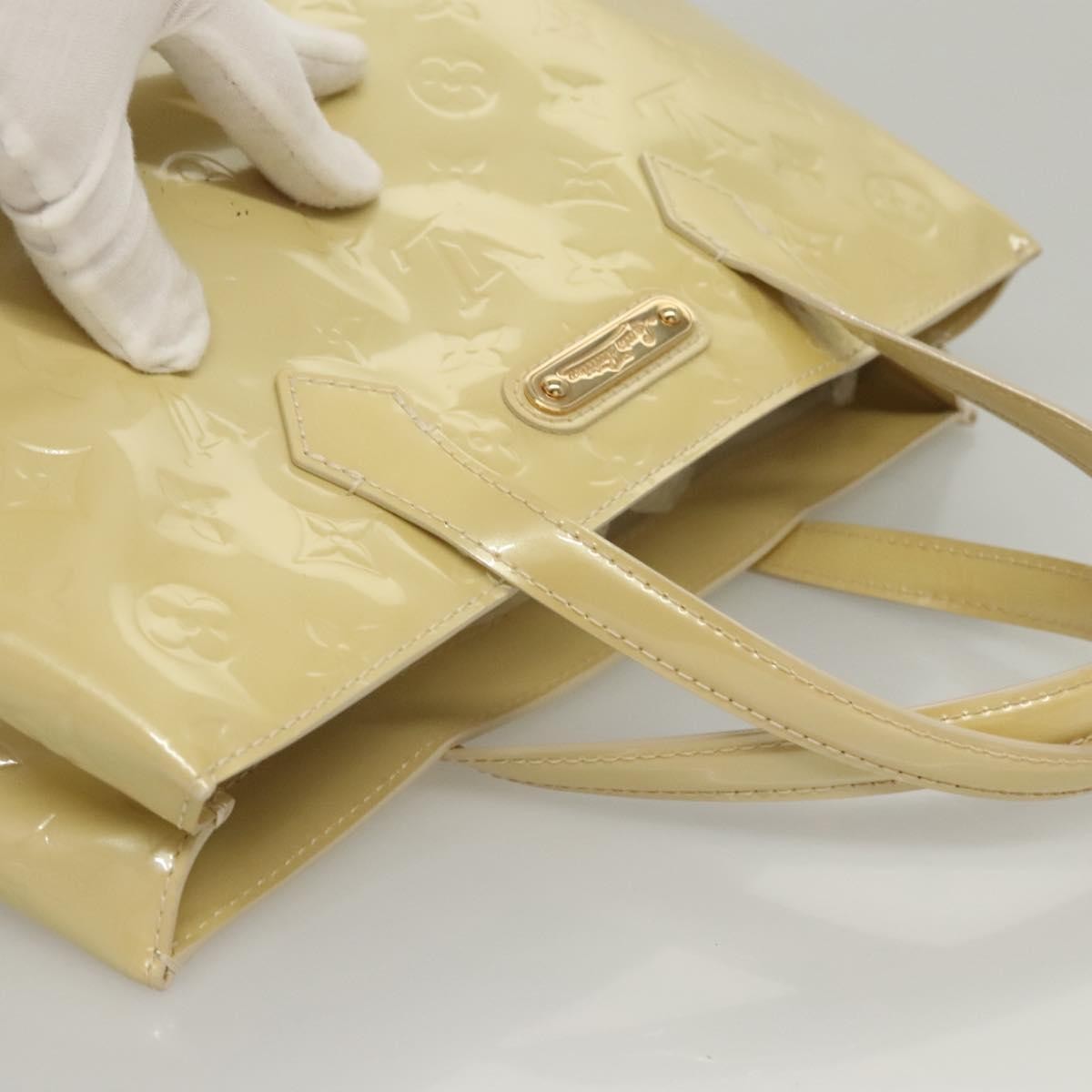 Louis Vuitton Wilshire Handbag Monogram Vernis, BEIGE, PATENT_LEATHER, Handbag