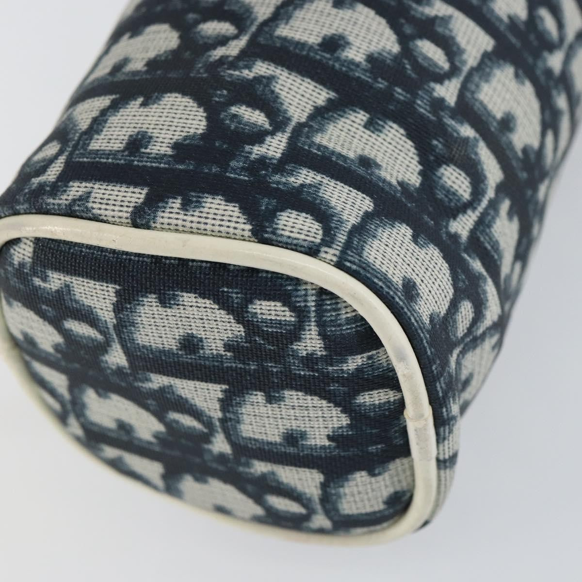 Christian Dior Vintage Trotter Pouch Canvas, NAVY, CANVAS, Clutche & pouche