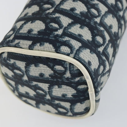 Christian Dior Vintage Trotter Pouch Canvas, NAVY, CANVAS, Clutche & pouche